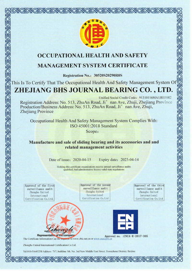 Certificado ISO 45001-20018